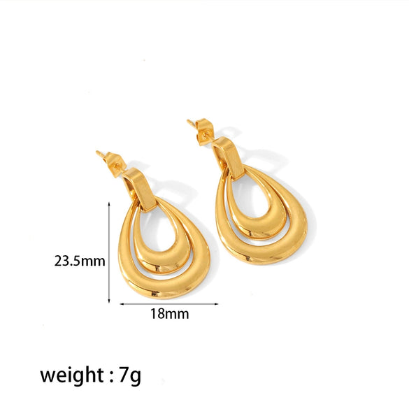 Highgrade Butterfly Pearl Earrings Titanium Steel With The Crown Pattern Electroplated