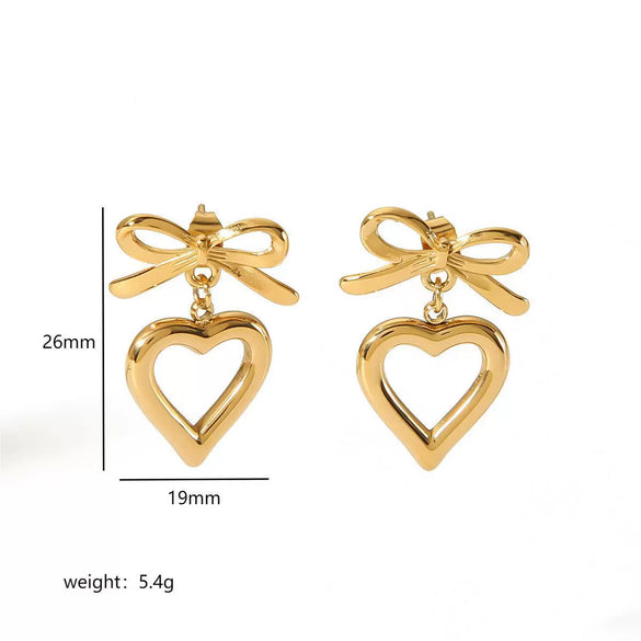 Highgrade Butterfly Pearl Earrings Titanium Steel With The Crown Pattern Electroplated