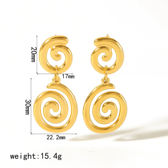Highgrade Butterfly Pearl Earrings Titanium Steel With The Crown Pattern Electroplated