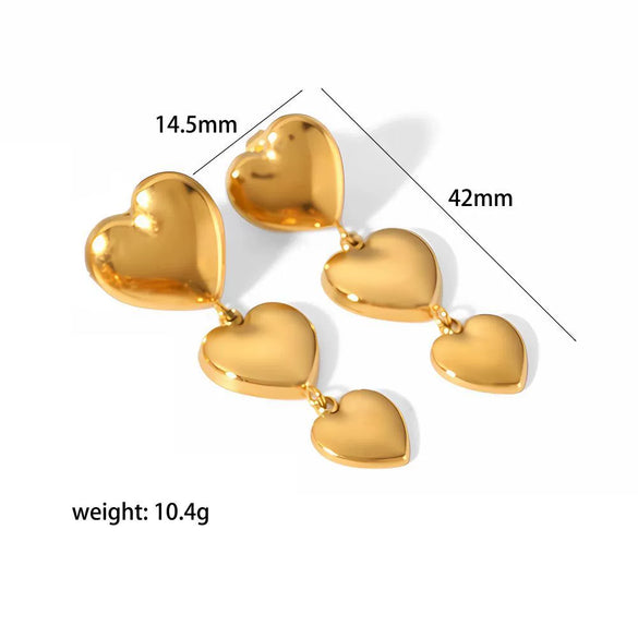 Highgrade Butterfly Pearl Earrings Titanium Steel With The Crown Pattern Electroplated