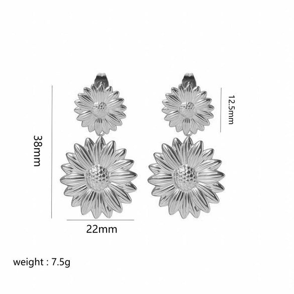 Highgrade Butterfly Pearl Earrings Titanium Steel With The Crown Pattern Electroplated