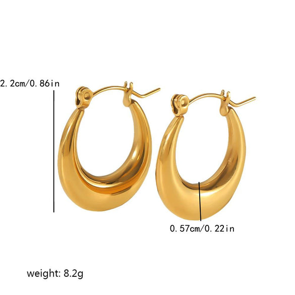 Highgrade Butterfly Pearl Earrings Titanium Steel With The Crown Pattern Electroplated