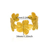 Highgrade Stainless Steel Plants And Flowers Opening Bracelet With Electroplating Treatment For Women