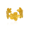 Highgrade Stainless Steel Plants And Flowers Opening Bracelet With Electroplating Treatment For Women