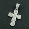 Hip Hop Alloy Cross Pendant Cuban Chain Necklace For Men With Diamond And Geometric Design