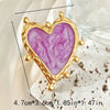 Hip-Hop Artistic Commute Oval Heart Shape Rhombus 304 Stainless Steel 14K Gold Plated Turquoise Rings In Bulk