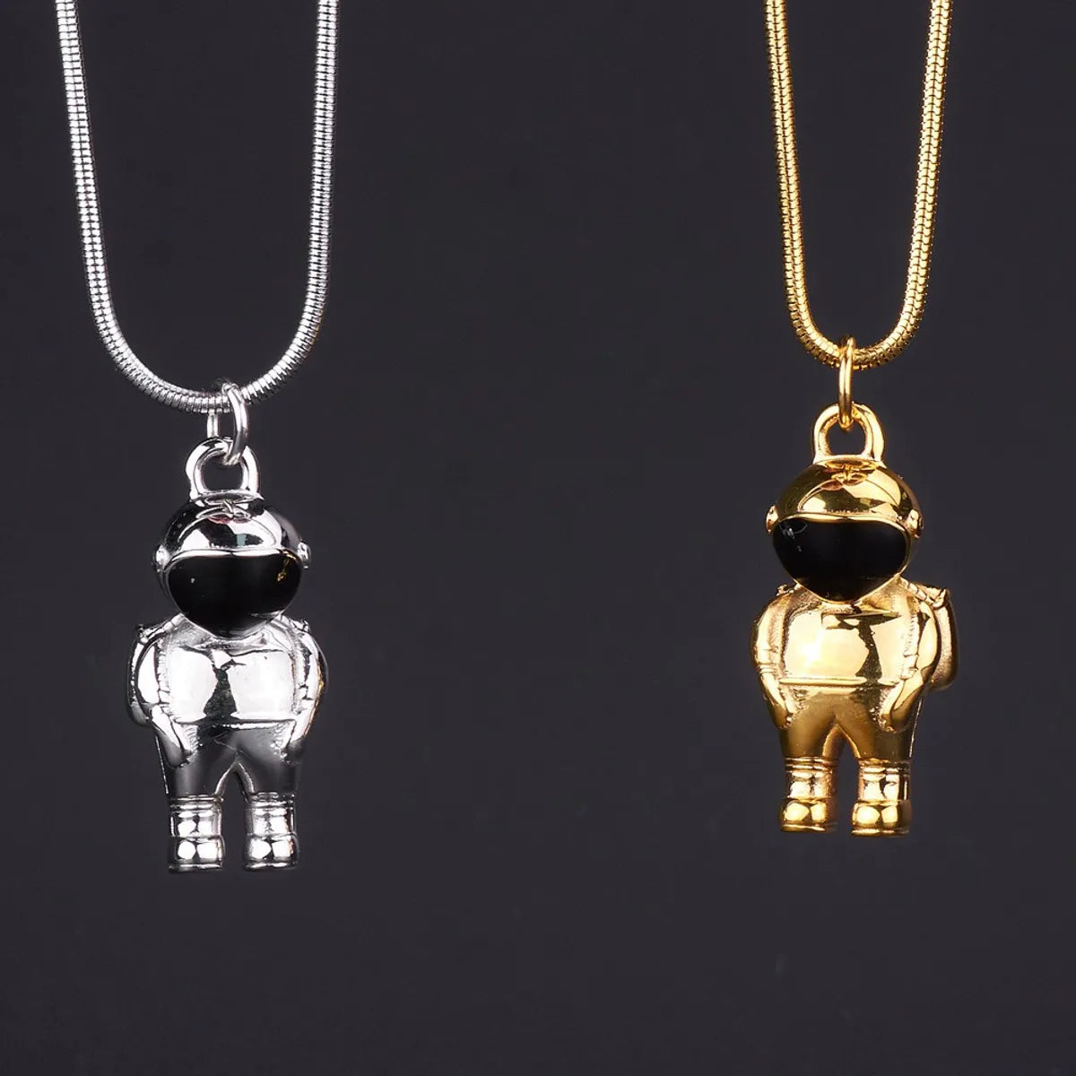 Hip-Hop Astronaut 304 Stainless Steel Plating 18K Gold Plated Men'S Pendant Necklace