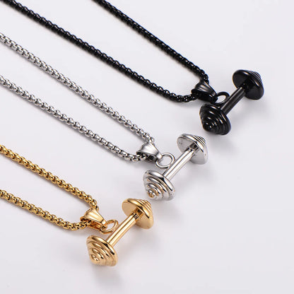 304 Stainless Steel 18K Gold Plated Hip-Hop Plating Barbell