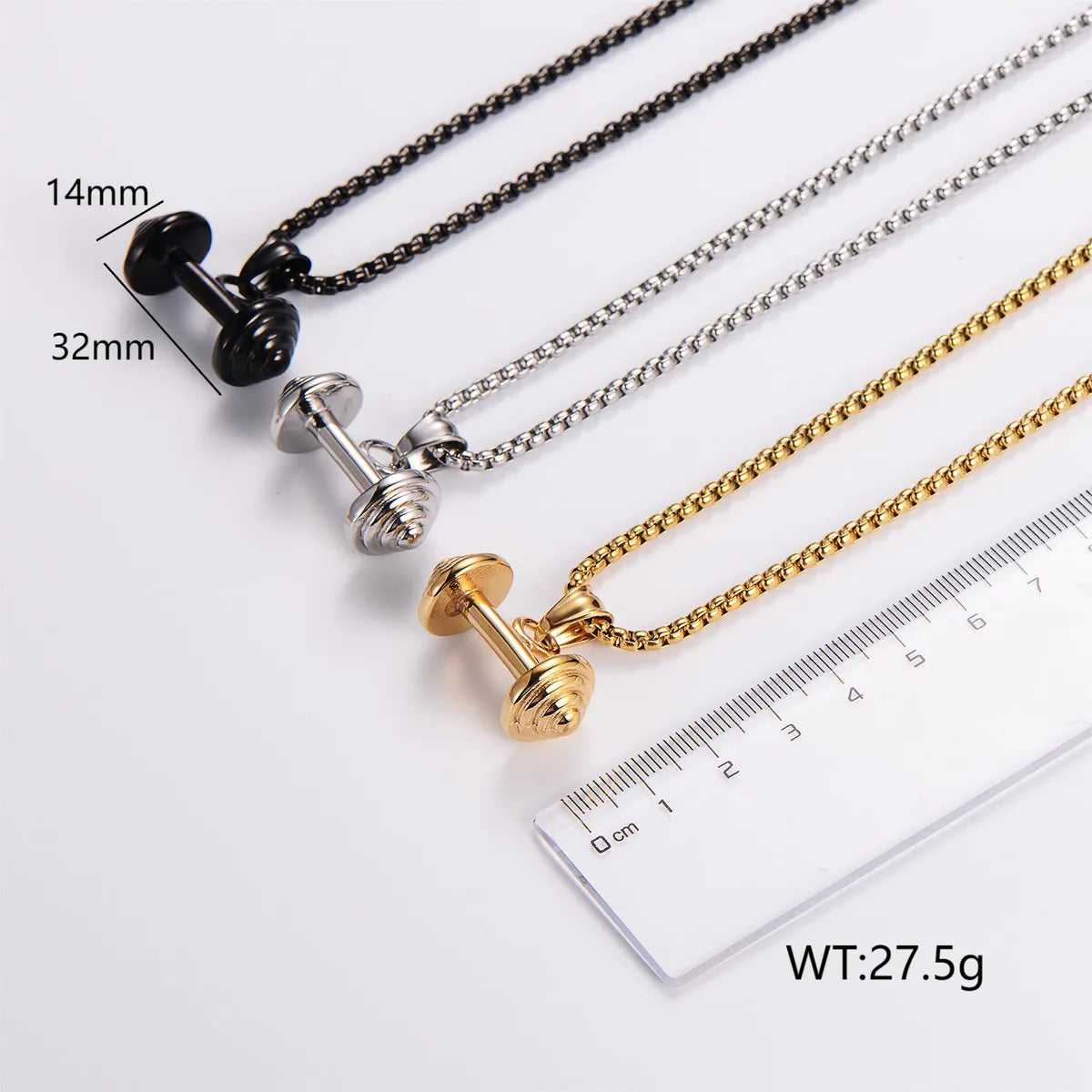 304 Stainless Steel 18K Gold Plated Hip-Hop Plating Barbell