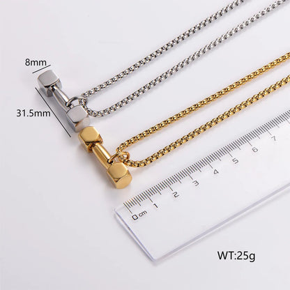 304 Stainless Steel 18K Gold Plated Hip-Hop Plating Barbell