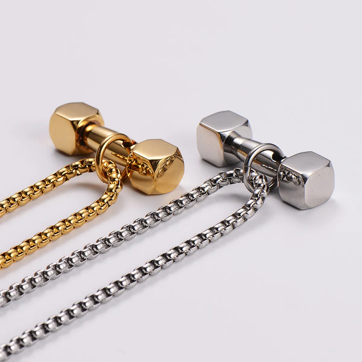 304 Stainless Steel 18K Gold Plated Hip-Hop Plating Barbell