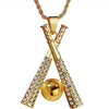 Hip Hop Baseball Bat Style Alloy Geometric Goldplated Men's Necklace