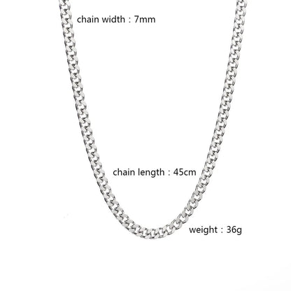 Hip-Hop Basic Classic Style Chain 201 Stainless Steel Unisex Necklace