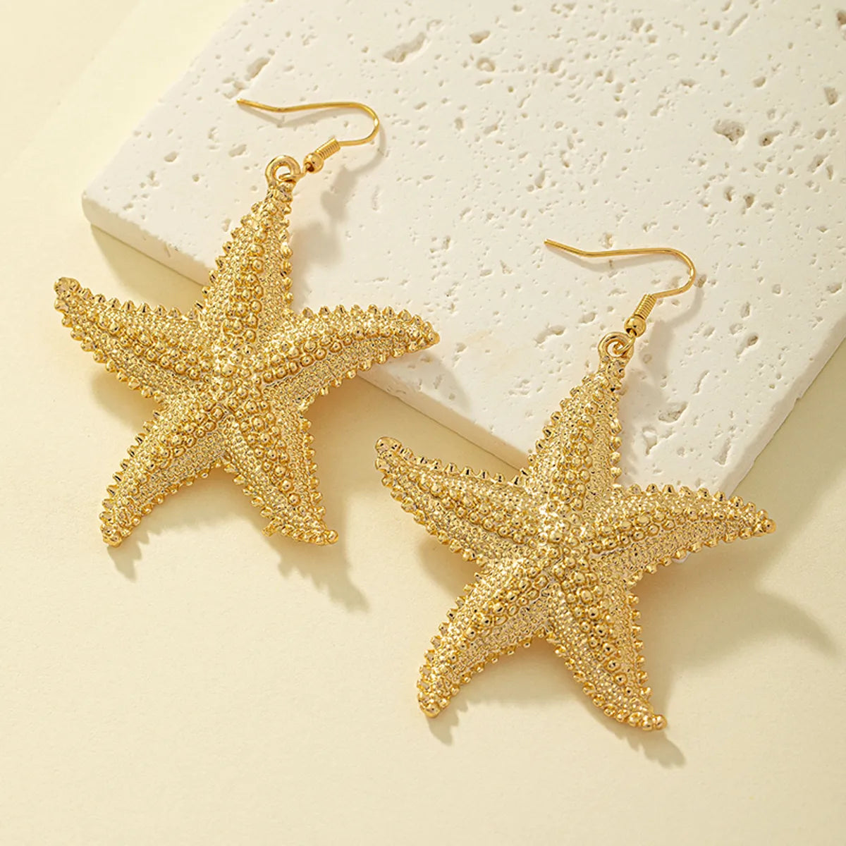 Hip-Hop Beach Korean Style Starfish Alloy Plating Women'S Drop Earrings