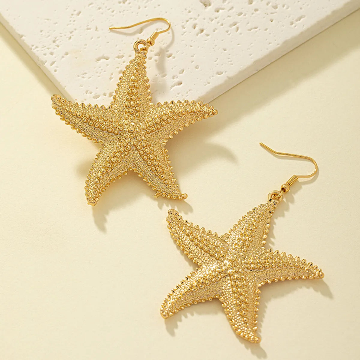 Hip-Hop Beach Korean Style Starfish Alloy Plating Women'S Drop Earrings