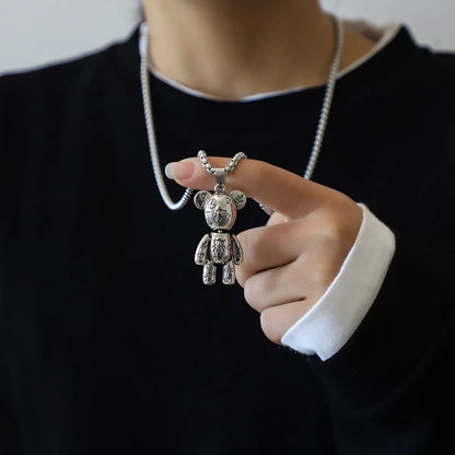 Hip-hop Bear Alloy Men's Pendant Necklace 1 Piece