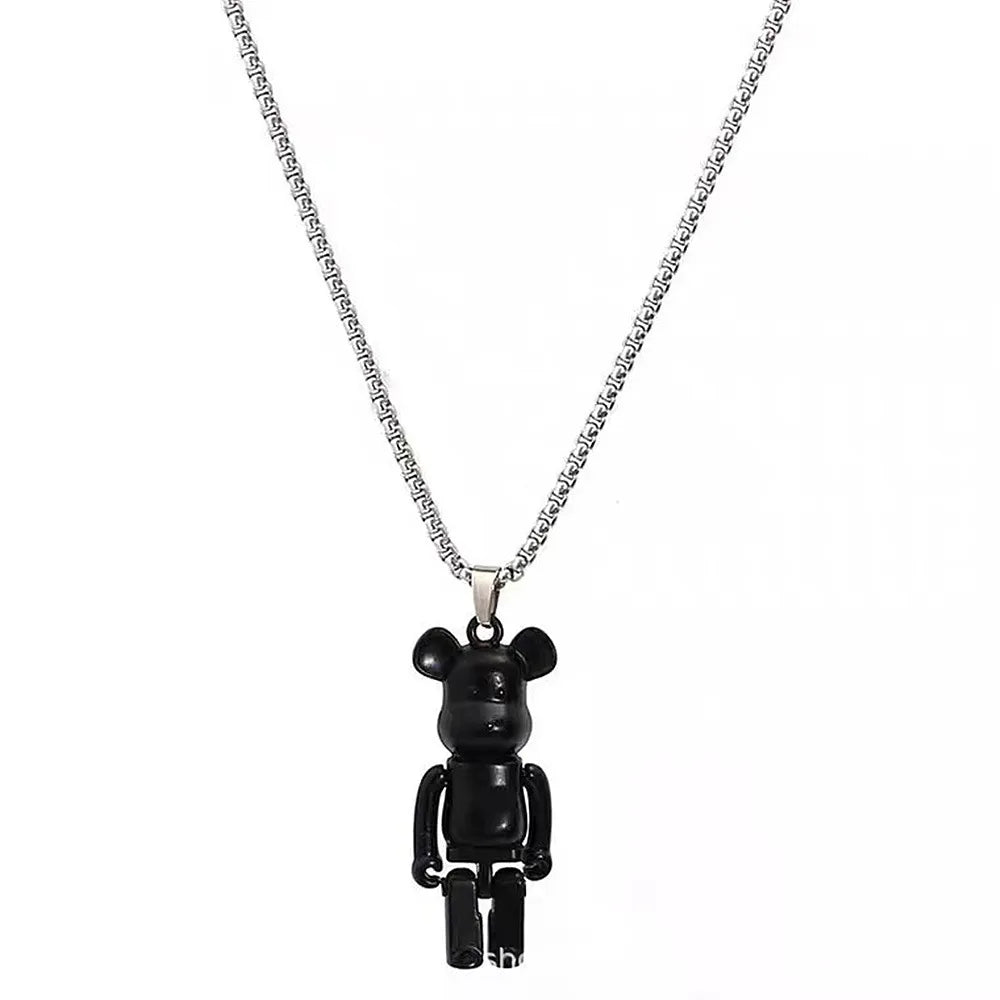 Hip-Hop Bear Alloy Titanium Steel Plating Gold Plated Men'S Pendant Necklace