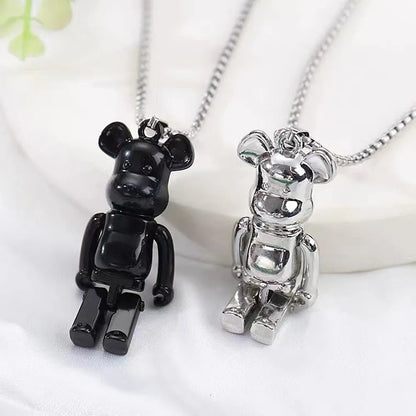 Hip-Hop Bear Alloy Titanium Steel Plating Gold Plated Men'S Pendant Necklace