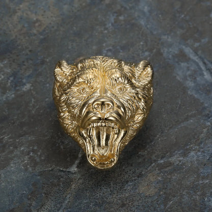 304 Stainless Steel Hip-Hop Plating Bear Rings