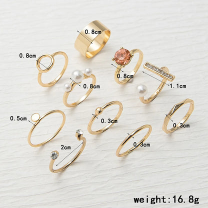 Hip-hop Classic Style Color Block Gold Plated Silver Plated Artificial Gemstones Opal Alloy Wholesale Rings