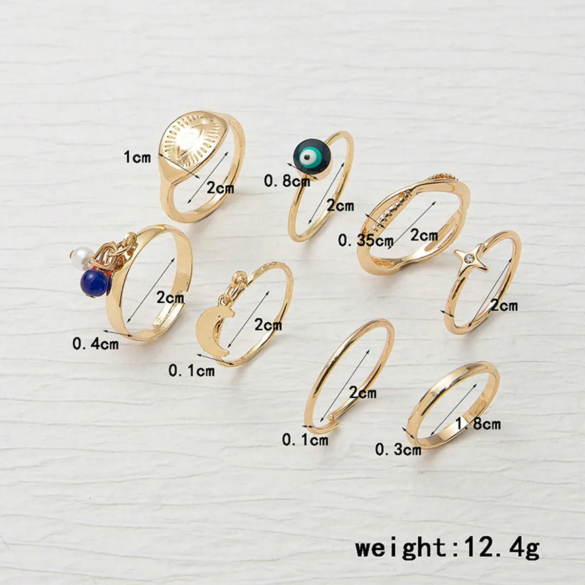 Hip-hop Classic Style Color Block Gold Plated Silver Plated Artificial Gemstones Opal Alloy Wholesale Rings