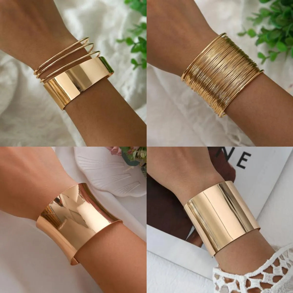 Hip-hop Classic Style Streetwear Animal Stainless Steel Metal Brass Plating Hollow Out Inlay Artificial Crystal Artificial Pearls Zircon 18k Gold Plated Gold Plated Silver Plated Wristband Bangle