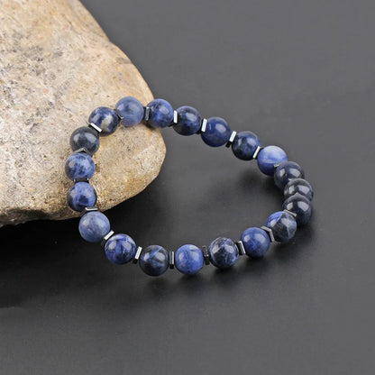 Hip-Hop Color Block Stone Men'S Bracelets