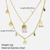 Wholesale Jewelry Hip-Hop Cool Style Devil'S Eye 304 Stainless Steel Plating Double Layer Necklaces