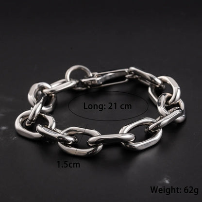 Hip-Hop Cool Style Geometric 304 Stainless Steel Polishing Men'S Bracelets