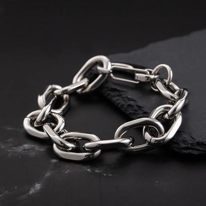 Hip-Hop Cool Style Geometric 304 Stainless Steel Polishing Men'S Bracelets