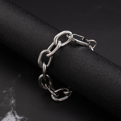 Hip-Hop Cool Style Geometric 304 Stainless Steel Polishing Men'S Bracelets