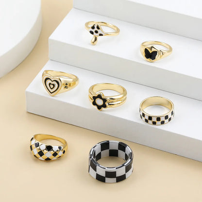 Hip-Hop Cool Style Heart Shape Butterfly Alloy Women'S Rings