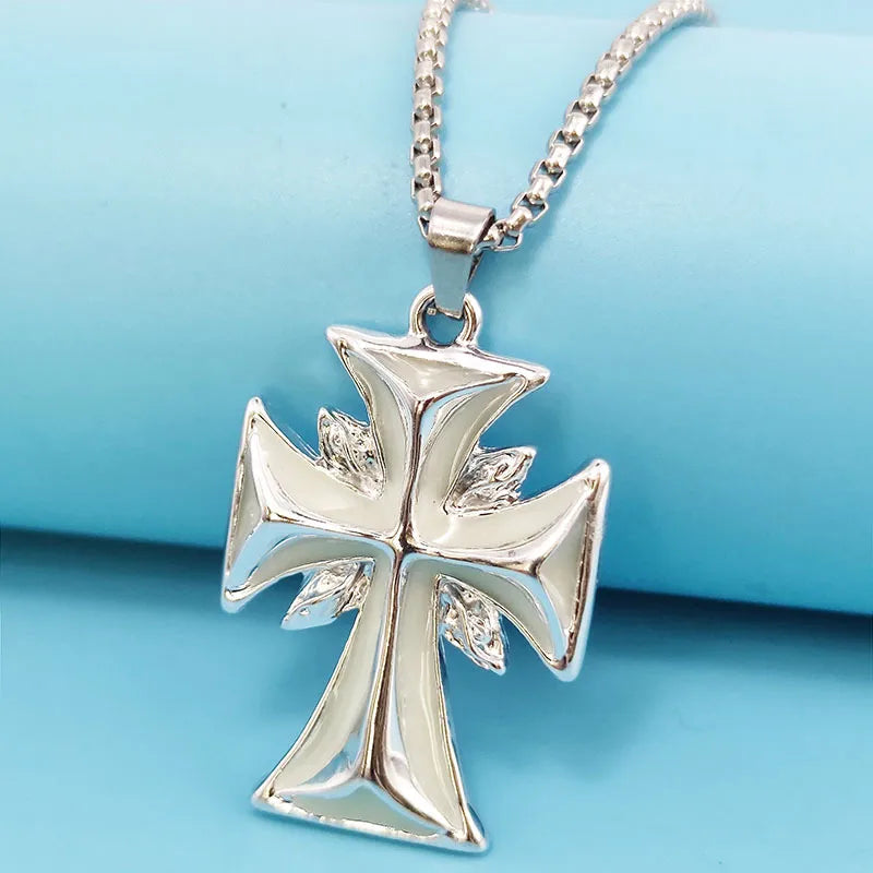 Hip-Hop Cross Alloy Plating Men'S Pendant Necklace