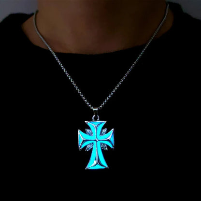 Hip-Hop Cross Alloy Plating Men'S Pendant Necklace