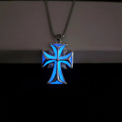 Hip-Hop Cross Alloy Plating Men'S Pendant Necklace