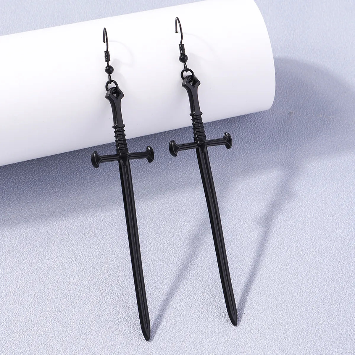 1 Pair Hip-hop Cross Alloy Drop Earrings