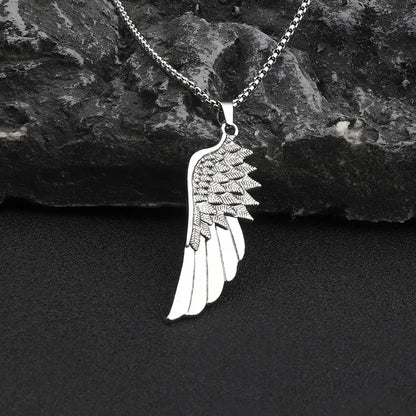 Hip-Hop Cross Wings Angel Zinc Alloy Inlay Plating Zircon Unisex Pendant Necklace