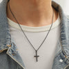 Hip-Hop Cross Copper Plating Gold Plated Pendant Necklace