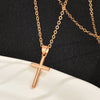 Hip-Hop Cross Copper Plating Gold Plated Pendant Necklace
