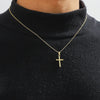 Hip-Hop Cross Copper Plating Gold Plated Pendant Necklace