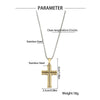 Hip-Hop Cross 201 Stainless Steel Polishing 18K Gold Plated Men'S Pendant Necklace