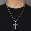 Hip-Hop Cross 201 Stainless Steel Polishing 18K Gold Plated Men'S Pendant Necklace