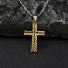 Hip-Hop Cross 201 Stainless Steel Polishing 18K Gold Plated Men'S Pendant Necklace
