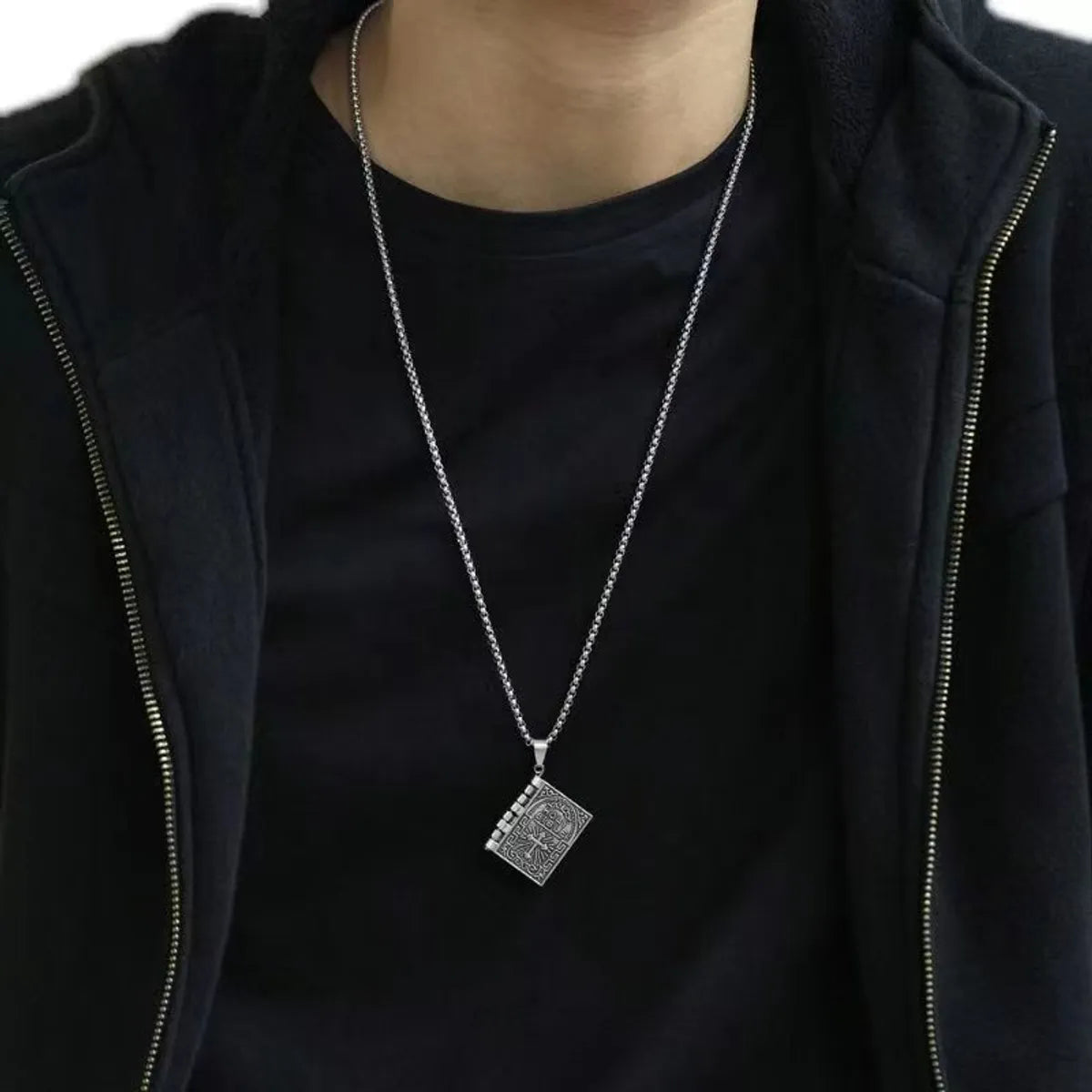 Hip-Hop Cross Letter Alloy Plating Men'S Pendant Necklace