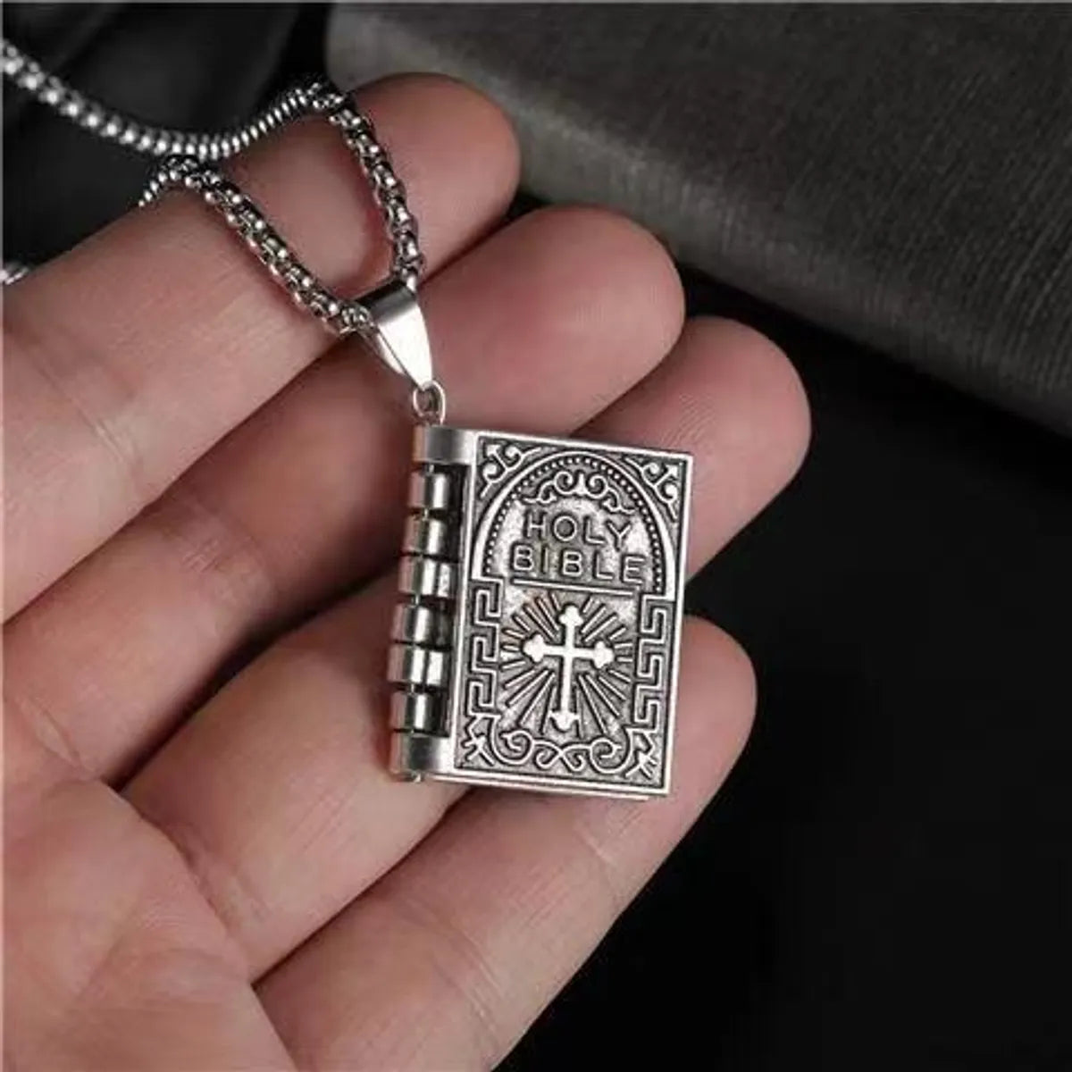 Hip-Hop Cross Letter Alloy Plating Men'S Pendant Necklace