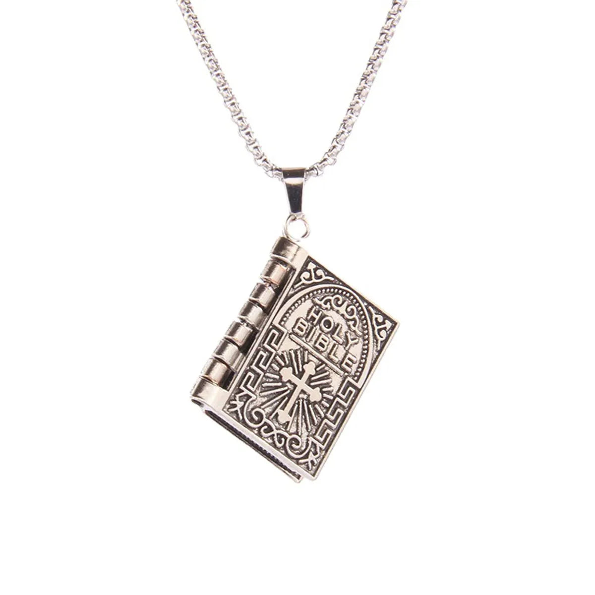 Hip-Hop Cross Letter Alloy Plating Men'S Pendant Necklace