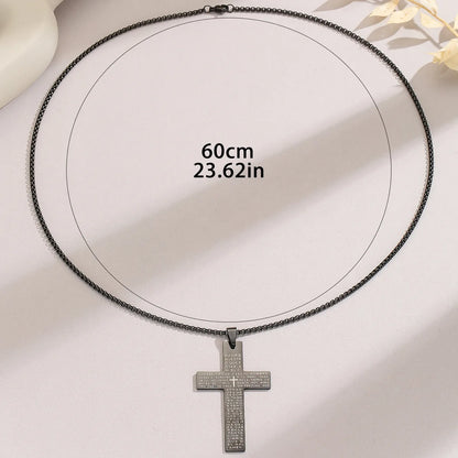 Wholesale Jewelry Hip-Hop Cross Stainless Steel Pendant Necklace