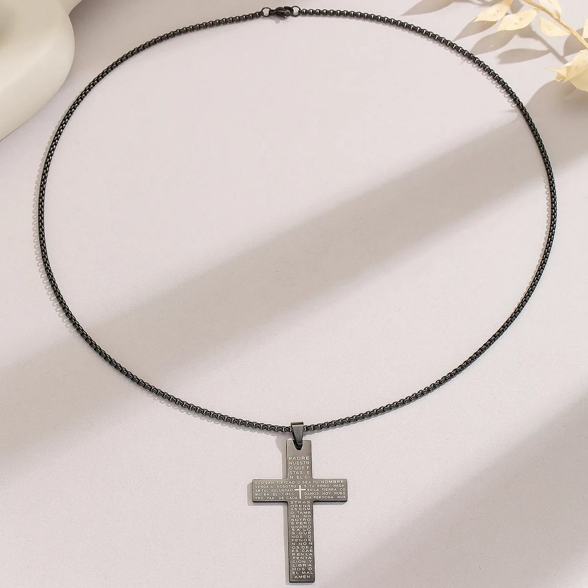 Wholesale Jewelry Hip-Hop Cross Stainless Steel Pendant Necklace