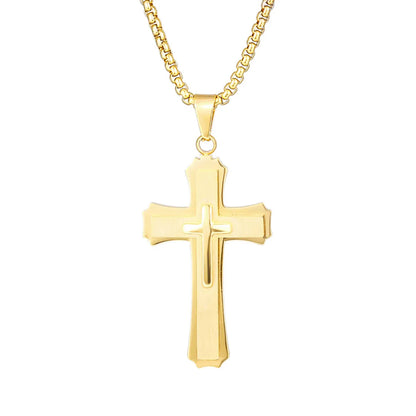 Hip-Hop Cross 304 Stainless Steel Plating Men'S