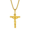 Hip-Hop Cross Stainless Steel Titanium Steel Plating Pendant Necklace 1 Piece